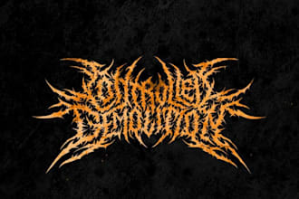 create a professional metalcore or death metal logo design