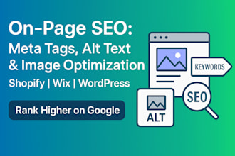 optimize your image alt text or meta tags for shopify, wordpress,and wix