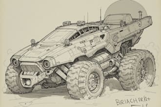 design sci fi vehicle and character