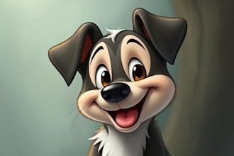 create amazing disney pet portrait