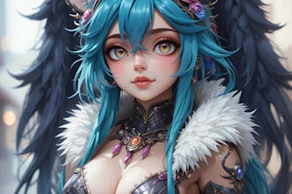 make any design furry anthro character with unique
