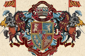 design luxury regal gothic heraldic family crest logo