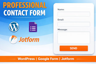 create wordpress contact form, google form or jotform