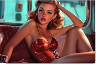 draw a pin up girl and pin up girl art