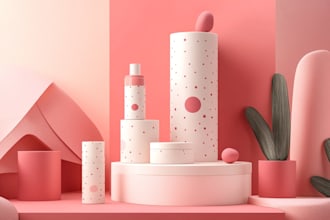 create label design and cosmetic packaging design