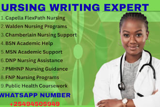 provide academic support for bsn, msn, dnp, and psychology projects