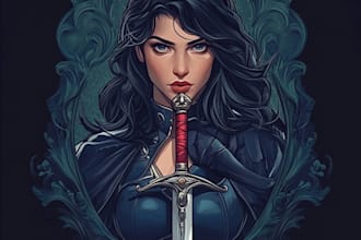make a fantasy game logo and branding