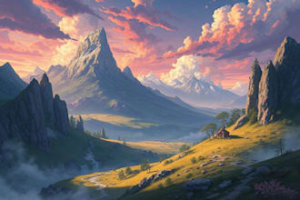 do fantasy landscapes and scenery art