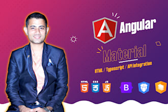 develop or fix angular material application