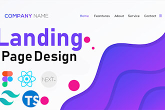 create landing page with design