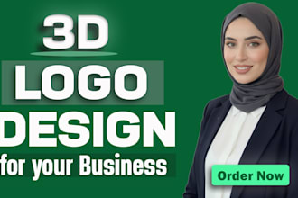 design unique 3d water logo for your business