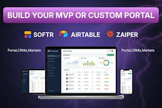 build a sass or mvp using softr airtable and zapier