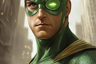 superhero character for comics