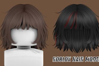 create custom 3d roblox ugc item accessories, wearable hair model roblox avatar