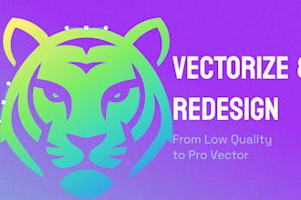 manually vectorize logo or ai image in clean svg