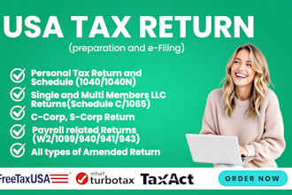 prepare and efile 1040, 1040nr, 1120, 5472,1065 forms to irs