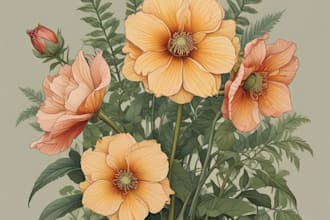 draw a realistic botanical illustration