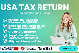 prepare or efile USA tax returns for individuals and businesses