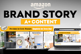 design amazon brand story, storefront, a plus content and product images