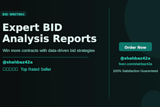 prepare comparative statements bid analysis and reports