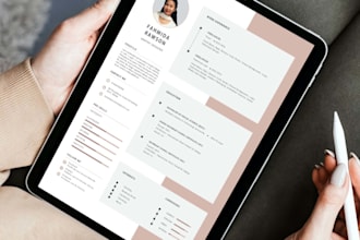 design professional resume, CV, cover latter