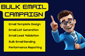 send bulk email blast, cold mass email campaign with email marketing outreach