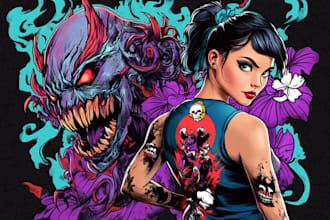 design custom anime tattoo, manga tattoo