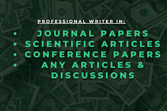 write journal articles, conference, scientific papers