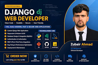 develop django python websites and web applications