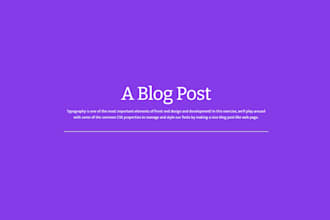 design and develop a modern responsive blog website