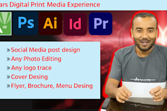 do any project in coreldraw, photoshop, indesign