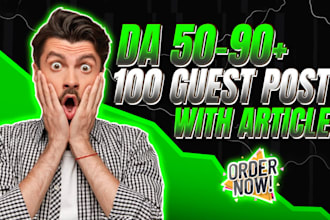 write and publish high da 100 guest post with seo backlinks