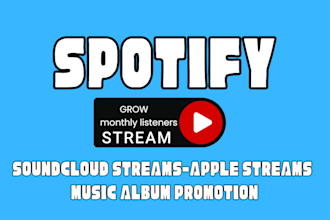 gain spotify monthly listeners and spotify apple soundcloud streams