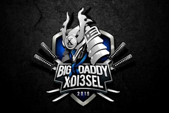 do modern custom samurai logo design