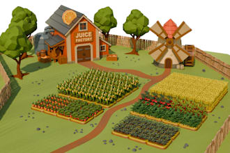 3d prop, asset, model, map for game, environment, project