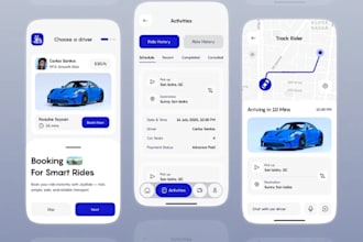 develop ride sharing app, ride booking app, ride hailing app, uber clone app