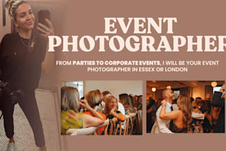 be your event photographer in london