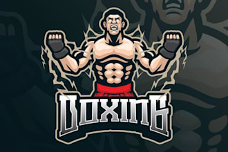 create an eye catching and impressive boxing mascot logo for you