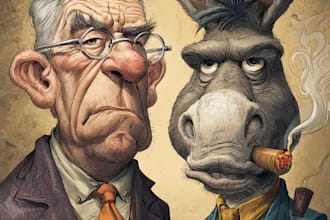 draw an funny political cartoon for you