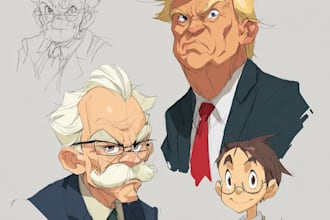 design a political cartoons illustration