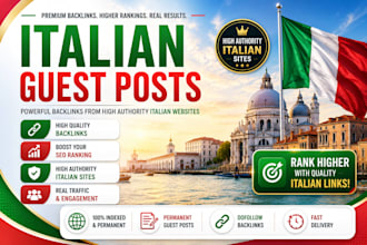 provide white hat italian guest post backlinks