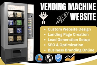 design vending machine websites and landing pages for vending machine business
