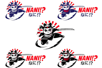 do modern high quality custom ninja, samurai logo