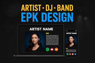 create a artist dj epk band press kit music marketing one sheet promotion label