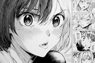 do anime manga comic in manga style, anime comic art