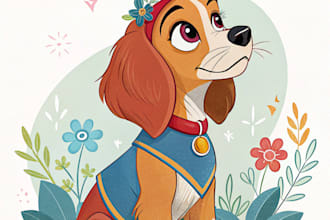 draw disney pet portrait