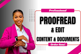 professionally edit and proofread your content