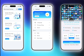 build smart TV screen mirroring app, phone mirroring app, TV cast app, TV remote
