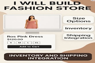 build fashion store with size options inventory and shipping integration bubble