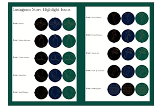 design creative social media posts, stories and highlight icons